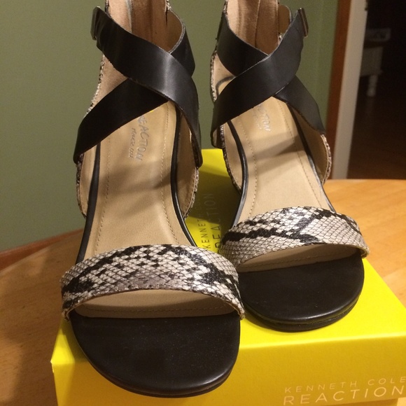 snakeskin wedge sandals